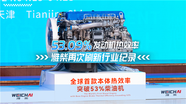 53.09%！濰柴再次刷新柴油機熱效率極限