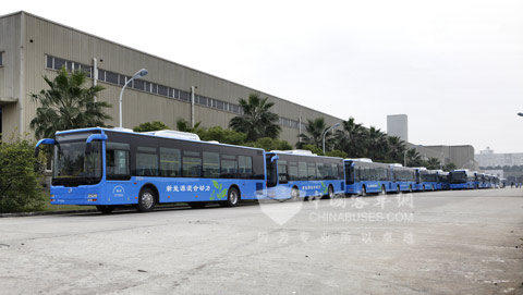 金旅中標蕭山公交40輛混合動力公交車大單