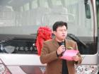 勝利油田濱南采油廠副總經理崔榮海發表熱情洋溢的講話