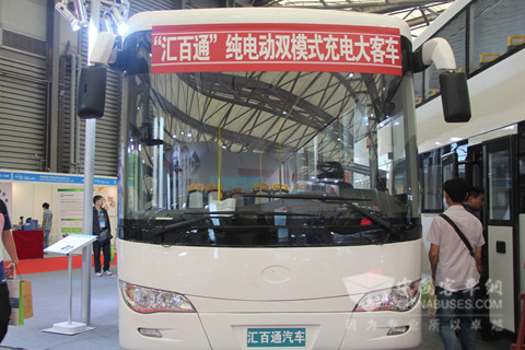 匯百通HBT6116S-BEV型12米純電動(dòng)雙模式充電大客車