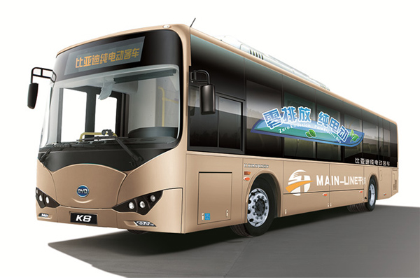 比亞迪BYD6100LGEV10公交車（純電動(dòng)17-39座）